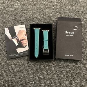 Heyon Aligator Watch Strap Green/Silver 42/44mm